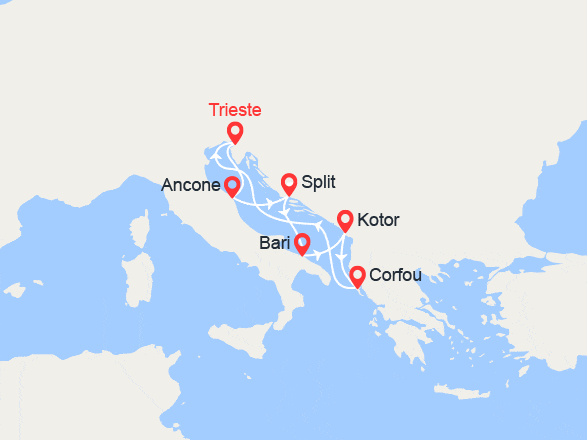 itinéraire croisière Iles grecques - Iles grecques : Italie, Croatie, Monténégro, Iles grecques