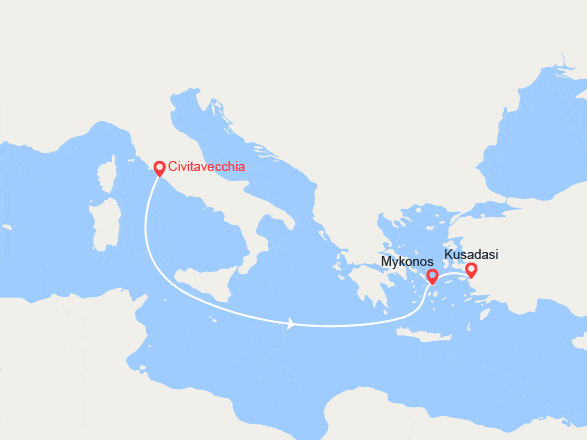 itinéraire croisière Méditerranée Orientale : Italie, îles Grecques, Turquie