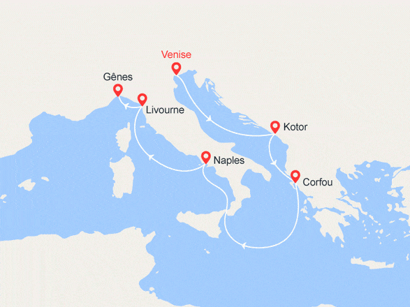 itinéraire croisière Iles grecques - Iles grecques : Italie, Monténegro, Grèce