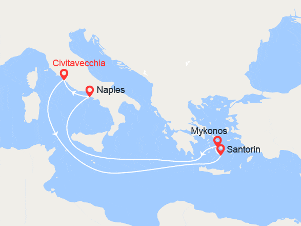 itinéraire croisière Iles grecques : Italie et Iles Grecques