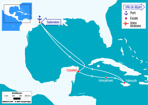 itinéraire croisière Caraïbes et Antilles : Jamaïque, Grand Cayman, Mexique