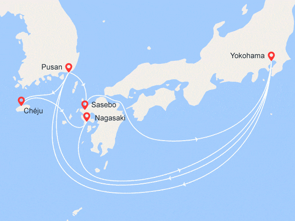 itinéraire croisière Asie : Japon, Corée du Sud