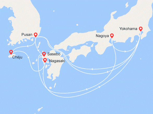 itinéraire croisière Asie : Japon, Corée du Sud