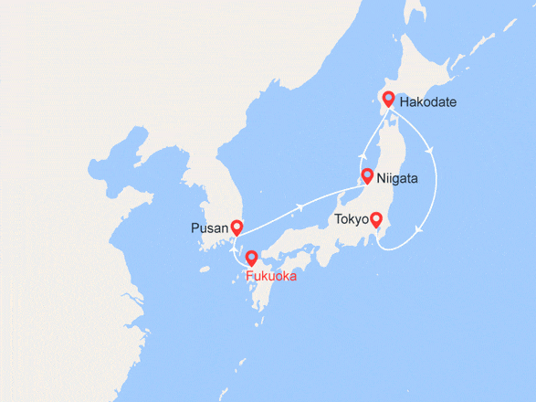 itinéraire croisière Asie : Japon, Corée du Sud