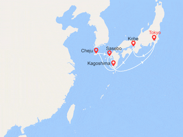 itinéraire croisière Asie : Japon, Corée du Sud
