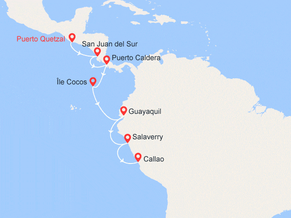 itinéraire croisière Amérique du Sud : Joyaux d'Amérique latine - Excursions incluses + Offre enchainement