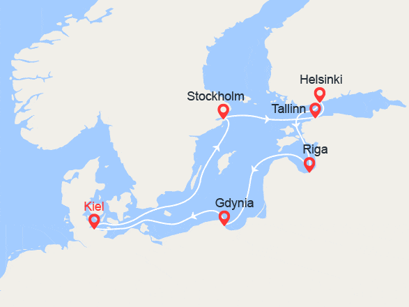 itinéraire croisière Baltique : Joyaux de la Baltique