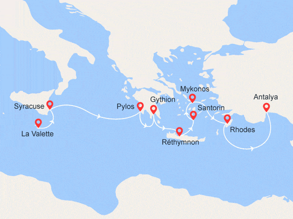 itinéraire croisière Iles grecques : Joyaux insulaires de Méditerranée