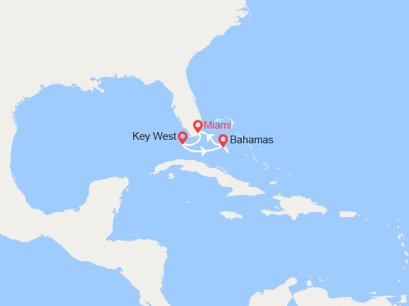 itin&eacute;raire croisi&egrave;re Caraïbes et Antilles : Key West, Bahamas 