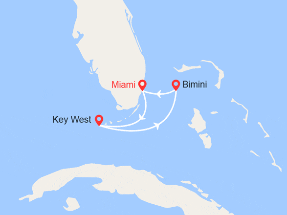 itinéraire croisière Caraïbes et Antilles : Key West, Bahamas