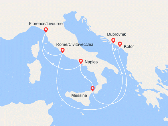 itinéraire croisière Croatie/Adriatique : L'Adriatique : Italie, Croatie, Monténégro