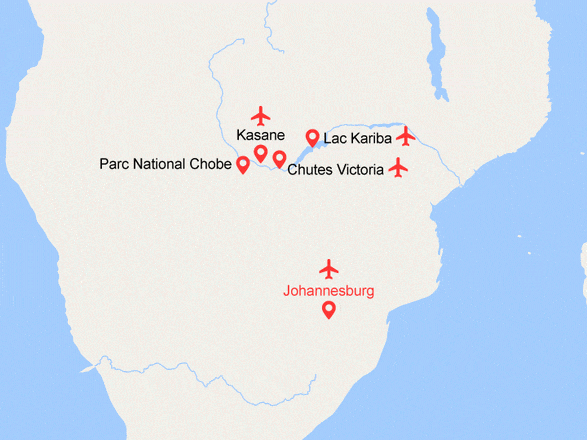 itinéraire croisière Chobe Zambèze : L'Afrique Australe : Expérience inédite aux confins du monde (11A)