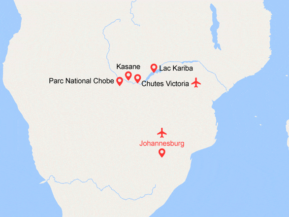 itinéraire croisière Chobe Zambèze (Afrique) : L'Afrique Australe: Expérience inédite aux confins du monde (11A_PP)