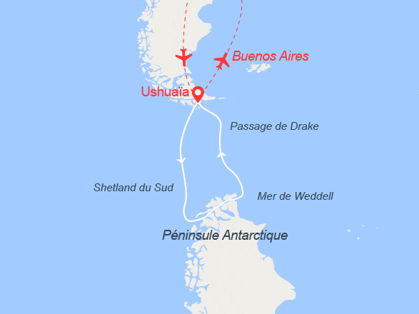 itinéraire croisière Groenland - Arctique - Antarctique : L'Antarctique emblématique