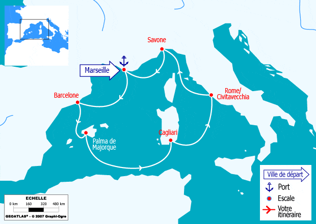 itinéraire croisière Méditerranée : L'éclat de la Méditerranée