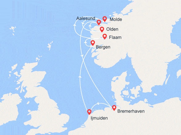 itinéraire croisière Fjords - Fjords : L'enchantement des Fjords