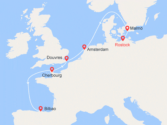 itinéraire croisière Europe du Nord : L'Europe, du Nord au Sud