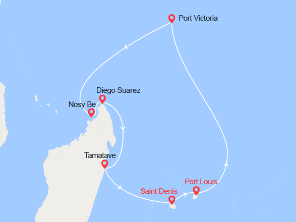itinéraire croisière Océan Indien : L'Océan Indien, Paradis sur mer