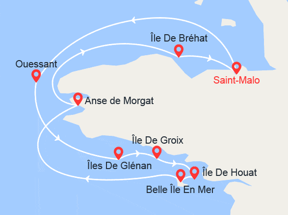 itinéraire croisière Europe du Nord : La Bretagne : entre côtes sauvages et phares