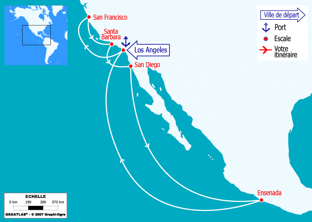 itinéraire croisière Amérique du Nord : La côte californienne
