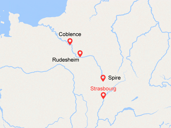 itinéraire croisière Rhin et ses affluents : La majestueuse vallée du Rhin romantique et le rocher légendaire de la Lorelei (SEH_PP) 