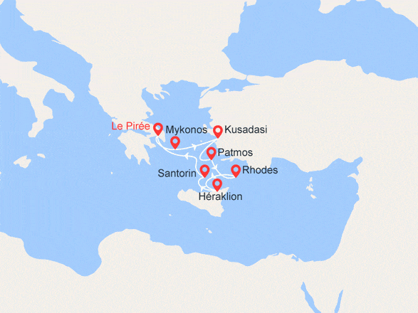 itinéraire croisière Iles grecques : La mer Egée : 6 destinations