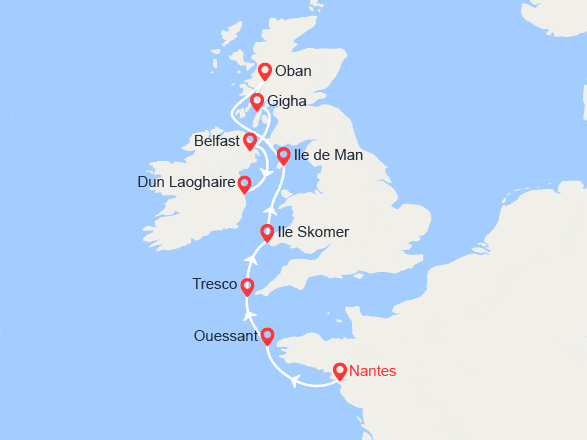 itinéraire croisière Méditerranée Occidentale : La route des saveurs de l'Atlantique : Croisière Gastronomique