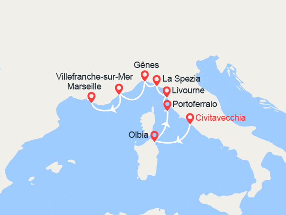 itinéraire croisière Méditerranée Occidentale : La splendeur italienne au coeur de la Méditerranée