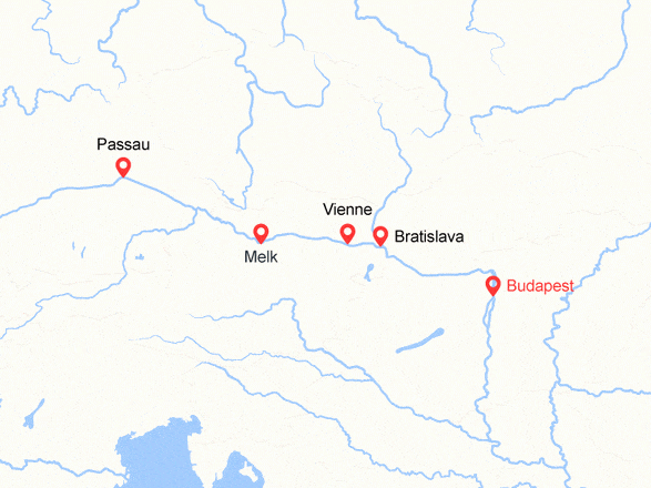 itinéraire croisière Danube : Le beau Danube Bleu (BUC_PP)