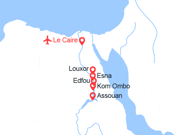itinéraire croisière Nil : Le Caire et Croisière FRAMISSIMA