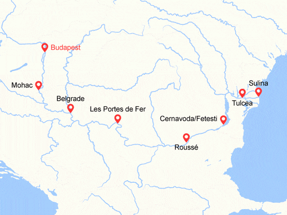 itinéraire croisière Danube : Le Danube, Budapest, la péninsule balkanique et le Delta (BUE_PP)