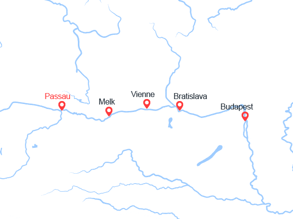 itinéraire croisière Danube : Le Danube: de Passau à Bratislava