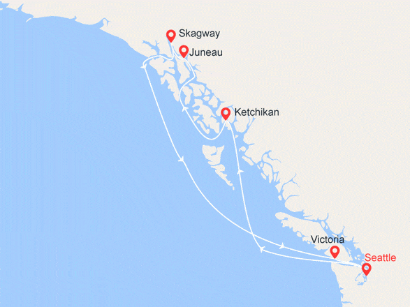 itinéraire croisière Alaska : Le meilleur de l' Alaska