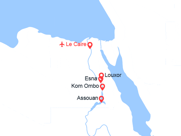 itinéraire croisière Nil : Le Nil mythique en Dahabieh, Le Caire, Assouan, Louxor