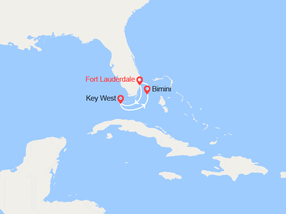 itin&eacute;raire croisi&egrave;re Caraïbes et Antilles : Les Bahamas : Grand Bahama, Bimini, Key West 