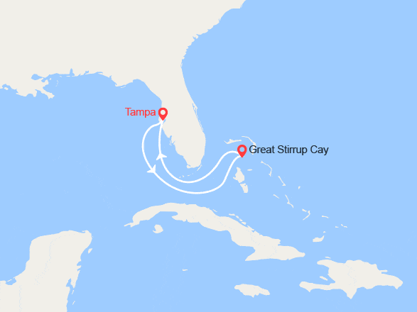 itinéraire croisière Caraïbes et Antilles : Les Bahamas : Tampa, Great Stirrup, Bahamas