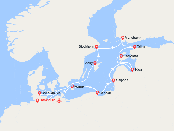 itinéraire croisière Europe du Nord : Les Capitales Baltes
