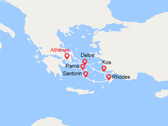 itinéraire croisière Iles grecques : Les Cyclades et le Dodécanèse, îles confidentielles de la Mer Égée (ANA_PP)