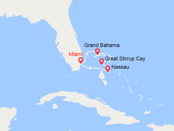 itinéraire croisière Caraïbes et Antilles : Les îles des Bahamas