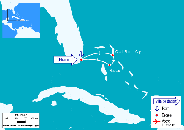 itinéraire croisière Caraïbes et Antilles : Les îles des Bahamas