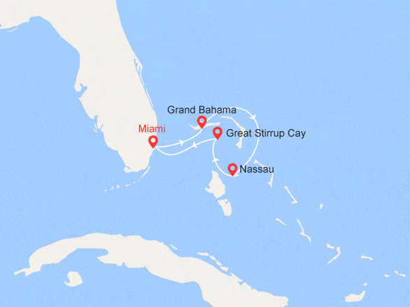 itinéraire croisière Caraïbes et Antilles : Les îles des Bahamas