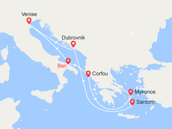 itinéraire croisière Méditerranée - Iles grecques : Les Iles grecques