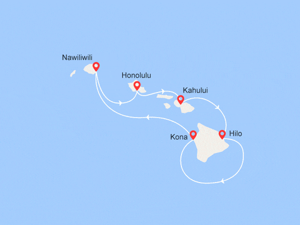 itinéraire croisière Pacifique : Les îles Hawaï