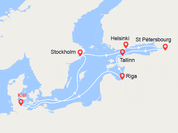 itinéraire croisière Baltique : Les Joyaux de la Baltique