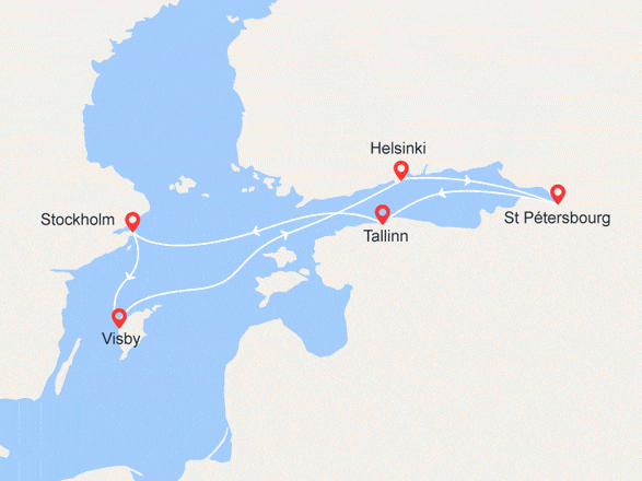 itinéraire croisière Baltique : Les Joyaux de la Baltique : Suède, Finlande, Russie