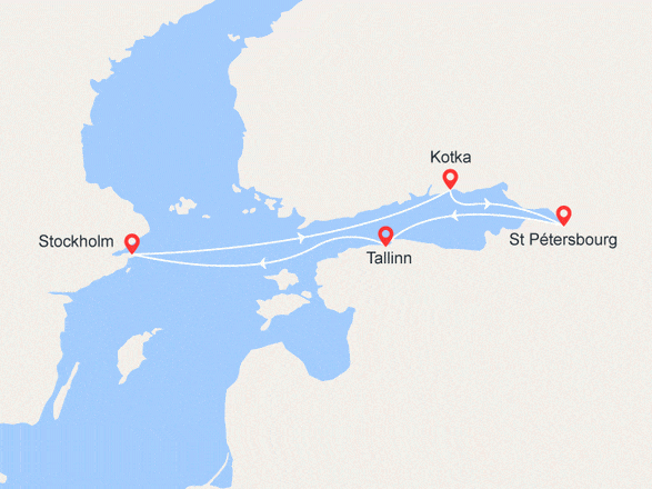 itinéraire croisière Baltique - Baltique : Les Joyaux de la Baltique : Suède, Finlande, Russie