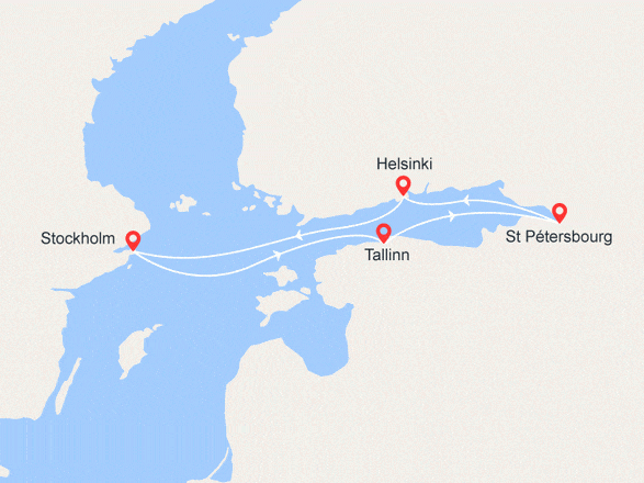 itinéraire croisière Baltique - Baltique : Les Joyaux de la Baltique : Suède, Russie, Finlande