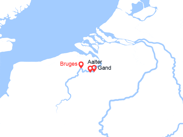 itin&eacute;raire croisi&egrave;re Rhin et ses affluents : Les Marchés de Noël entre Gand et Bruges (BAG_XMASPP) 