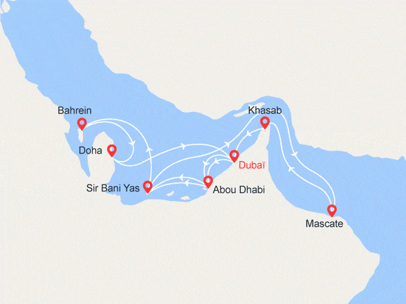 itinéraire croisière Moyen Orient : Les Mille et une beautés des Emirats