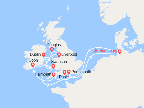 itinéraire croisière Iles Britanniques : Les Rivages Celtes